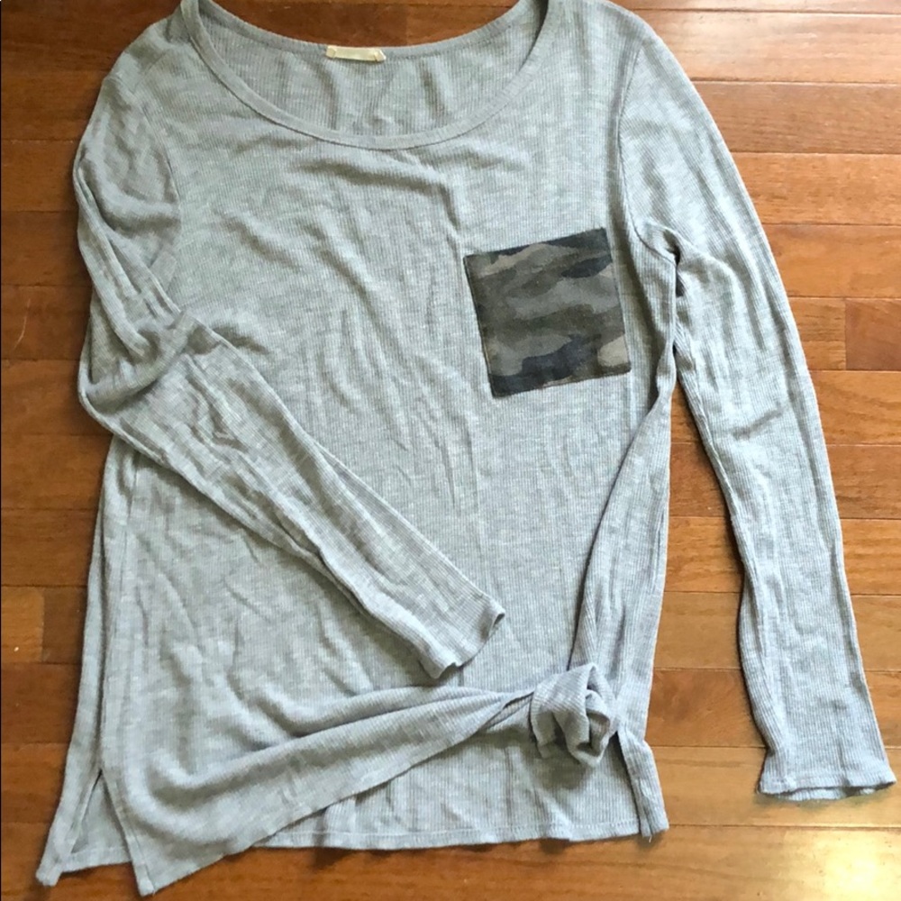 Long sleeve camo pocket shirt